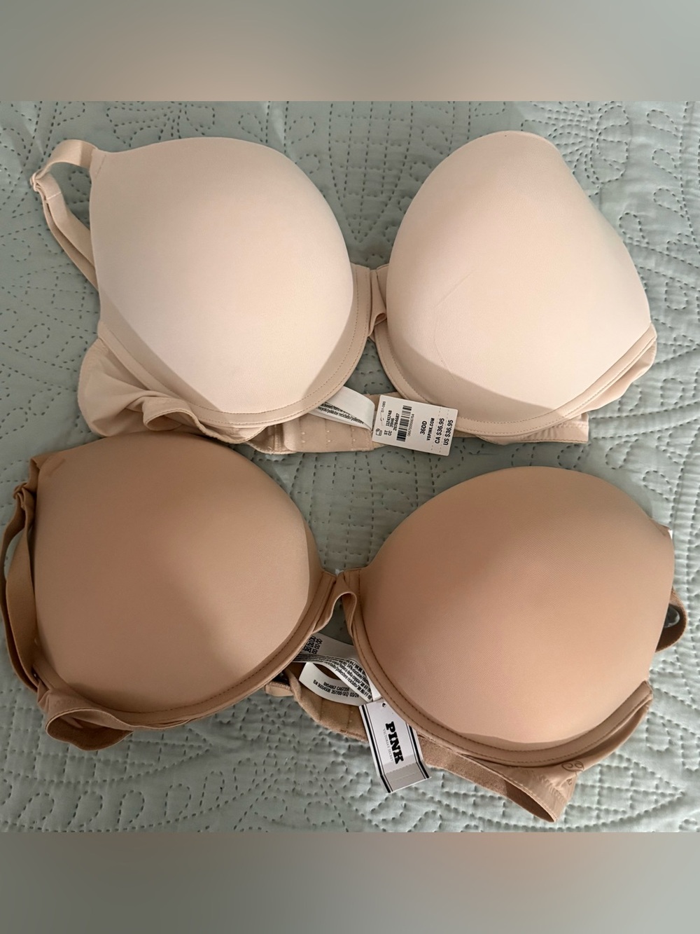 VS Pink push up bras set of 2 NWT